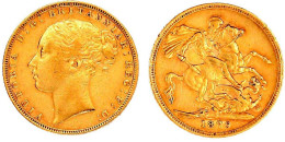 Sovereign 1876 Drachentöter. 7,99 G. 917/1000. Sehr Schön. Spink. 3856A. - Other & Unclassified