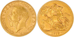 Sovereign 1912. Drachentöter. 7,99 G. 917/1000. Vorzüglich. Seaby 3996. - Andere & Zonder Classificatie