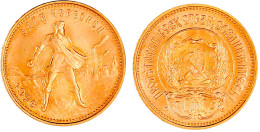 Tscherwonez (10 Rubel) 1976. 8,60 G. 900/1000. Stempelglanz, Min. Randfehler, Prachtexemplar. Parch. 287d. Friedberg 181 - Russia