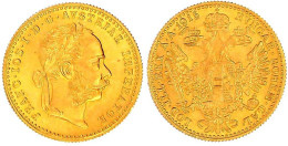 Dukat 1915. Offizielle Neuprägung. 3,49 G. 986/1000. Stempelglanz. Herinek 184. Friedberg 401. - Gold Coins