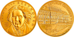 50 Euro 2005. Ludwig Van Beethoven. 10,14 G. 986/1000. In Originalschatulle Mit Zertifikat Und Umverpackung. Stempelglan - Austria