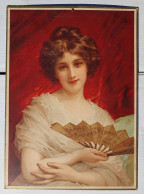 Grand Calendrier Original 1902 Carton Très épais 44x32cm Galeries Rémoises - Grand Format : ...-1900