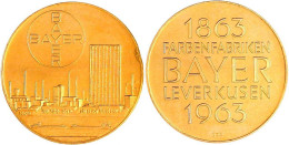 Goldmedaille 900/1000 1963 Zum 100j. Bestehen Der Firma. 25 Mm; 10,49 G Fast Stempelglanz, Kl. Randfehler - Ohne Zuordnung