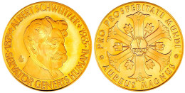 Goldmedaille Zu 5 Dukaten 1965 Auf Den Tod Von Albert Schweitzer. Brb. N.r./Wert Im Sechspass. 17,25 G. 980/1000. Polier - Non Classificati