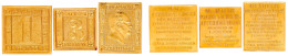 3 Deutsche Briefmarken-Prägungen In 900/1000 Gold O.J. (ca. 1975). Bayern Schwarzer Einser, Sachsendreier Und Preußen 1/ - Unclassified