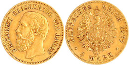 5 Mark 1877 G. Gutes Vorzüglich. Jaeger 185. - 2, 3 & 5 Mark Plata