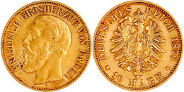 10 Mark 1876 G. Sehr Schön/vorzüglich. Jaeger 186. - 2, 3 & 5 Mark Silver