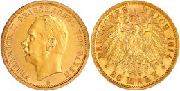 20 Mark 1914 G. Vorzüglich, Kl. Kratzer. Jaeger 192. - 2, 3 & 5 Mark Zilver