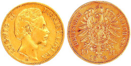 10 Mark 1872 D. Sehr Schön. Jaeger 193. - 2, 3 & 5 Mark Argento