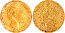 10 Mark 1873 D. Sehr Schön. Jaeger 193. - 2, 3 & 5 Mark Plata