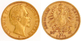 20 Mark 1872 D. Gutes Sehr Schön, Kl. Randfehler. Jaeger 194. - 2, 3 & 5 Mark Argento