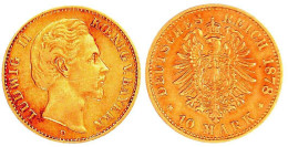 10 Mark 1878 D. Sehr Schön. Jaeger 196. - 2, 3 & 5 Mark Zilver