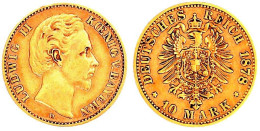 10 Mark 1878 D. Sehr Schön. Jaeger 196. - 2, 3 & 5 Mark Argento