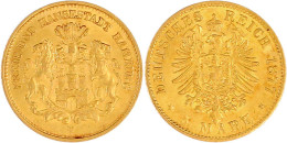 5 Mark 1877 J. Prägefrisch/fast Stempelglanz, Min. Kratzer, Selten In Dieser Erhaltung. Jaeger 208. - 2, 3 & 5 Mark Plata