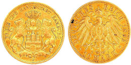 10 Mark 1893 J. Gutes Sehr Schön. Jaeger 211. - 2, 3 & 5 Mark Zilver