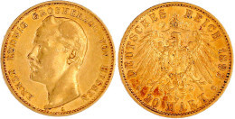 20 Mark 1893 A. Fast Vorzüglich. Jaeger 223. - 2, 3 & 5 Mark Silver