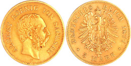 5 Mark 1877 E. Gutes Sehr Schön, Min. Druckstelle Am Rand. Jaeger 260. - 2, 3 & 5 Mark Silber