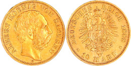 10 Mark 1888 E. Gutes Vorzüglich, Selten. Jaeger 261. - 2, 3 & 5 Mark Silber