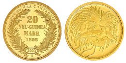 Neuprägung Zum 20 Mark Neu-Guinea 1895 A (2003). 3,49 G. 585/1000. Polierte Platte. Jaeger NP Zu 709. - Other & Unclassified