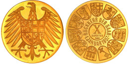 Große Goldmedaille Zu 10 Dukaten 1957. Rückkehr Der Saar. 34,82 G. 980/1000. Polierte Platte - Sonstige & Ohne Zuordnung