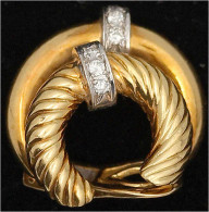 Ohrclip Gelb-/Weissgold 750/1000 Mit 6 Brillanten. 22 Mm; 9,48 G - Andere & Zonder Classificatie