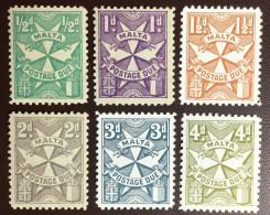 Malta 1953 - 1957 Postage Due Set MNH - Malta (...-1964)