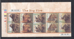 RSA 2001- Wildlife- The Big Five M/Sheet - Unused Stamps