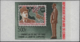 Congo Brazza 1971 Y&T PA 134 Non Dentelé. Charles De Gaulle, Général De Brigade à Titre Temporaire - De Gaulle (Général)