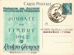 N°1867 V -lot 50 Carte Postale Journée Du Timbre 1942 -cachet Des Différentes Villes - - Tag Der Briefmarke