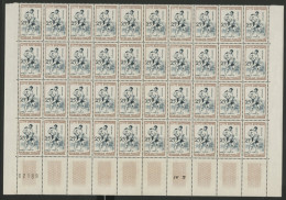 N° 1164 25 Fr LUTTE BRETONNE Panneau De 40 Ex. Neufs ** Cote 180 € Vendu 8 % De La Cote Voir Suite - Full Sheets