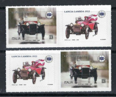 ● 2022 ITALIA ֍ 100° Lancia Lambda 1922 ● Auto ● 2 Valori Con 2 Chiudilettera ● Dx E Sx ● - 2021-...: Mint/hinged