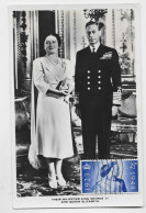 ENGLAND  2 1/2D CARTE CARD MAXIMUM THE MAJESTIES KING QUEEN 1923 1948 - Carte Massime