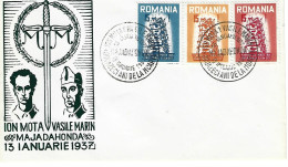 ROUMANIE EUROPA  EMISSION DE PROPAGANDE 1957 SUR FDC RARE - 1957