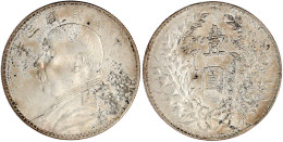 Dollar (Yuan) Jahr 3 = 1914, Geprägt 1951-1956 Für Die Bezahlung Der Straßenarbeiter In Tibet. Präsident Yuan Shih-kai.  - Cina