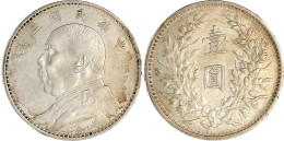 Dollar (Yuan) Jahr 3 = 1914. Präsident Yuan Shih-kai. Sehr Schön. Lin Gwo Ming 63. Yeoman 329. - China