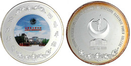 Silbermedaille Mit Farbapplikation O.J. Shandong Electric Power Research Institute/Shandong Electric Power College. 100  - China