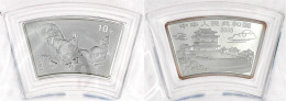 10 Yuan Silber (fächerförmig) 2005. Jahr Des Hahns. 1 Unze. Verschweißt, In Originalschatulle Mit Zertifikat Und Umverpa - Chine