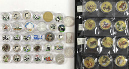 45 Meist Farbmünzen: 1 Won, 8 X 2 Won, 2 X 5 Won, 7 Won, 12 X 20 Won, 13 X 100 Won, 4 X 250 Won, 4 X 500 Won. Viel Silbe - Korea, North