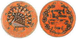 Kupfer 1/4 Pe CS 1227 = 1866. Gutes Sehr Schön. Krause/Mishler 18. - Myanmar