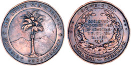 Bronzemedaille 1878 Von Wiener, Brüssel. 100 Jahre Gesellschaft Für Kunst Und Wissenschaft Batavia. 60 Mm. Sehr Schön/vo - Nederlands-Indië