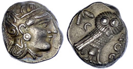 Tetradrachme 353/294 V. Chr. Kopf Der Athena R./Eule. 16,88 G. Unbekannte östliche Münzstätte. Vorzüglich Vgl. Davissons - Greche