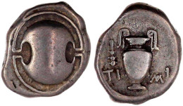 Stater 378/338 V. Chr. Böotischer Schild/TI-MI. Volutenkrater. 11,80 G. Sehr Schön. HGC 1330. - Greche