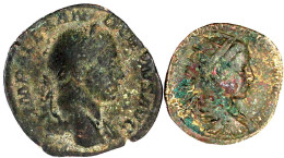 2 Bronzemünzen: Dupondius (Moneta) Und Sesterz (Sol). Fast Sehr Schön Und Schön/sehr Schön - Other & Unclassified