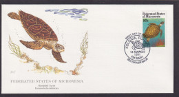 Federated States Of Microsenia Ozeanien Fauna Karettschildkröte Künstler Brief - Micronésie