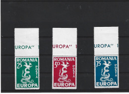 ROUMANIE EUROPA  EMISSION DE PROPAGANDE 1958 BORD DE FEUILLE MNH - 1958