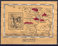 DDR 1989 - Thomas Müntzer, Block 97, Gestempelt / Used - 1981-1990