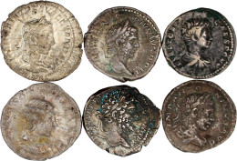 6 Denare Der Severer: Septimius Severus, Julia Soemias, Caracalla, Geta, Elagabal, Severus Alexander. Sehr Schön Und Bes - Otros & Sin Clasificación