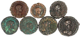 Alexandria In Ägypten: 7 AE Tetradrachmen Des 3. Jh. Claudius Goticus, Gallienus, Tacitus, Aurelian, Maximian (2 X), Dio - Sonstige & Ohne Zuordnung