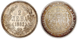 2 Lewa 1882. Gutes Sehr Schön. Krause/Mishler 5. - Bulgaria