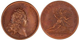 Bronzemedaille 1715 Von Bernard Und Duvivier, A.s. Tod. 41 Mm. Vorzüglich/Stempelglanz. Divo 319. - 1643-1715 Luigi XIV El Re Sole
